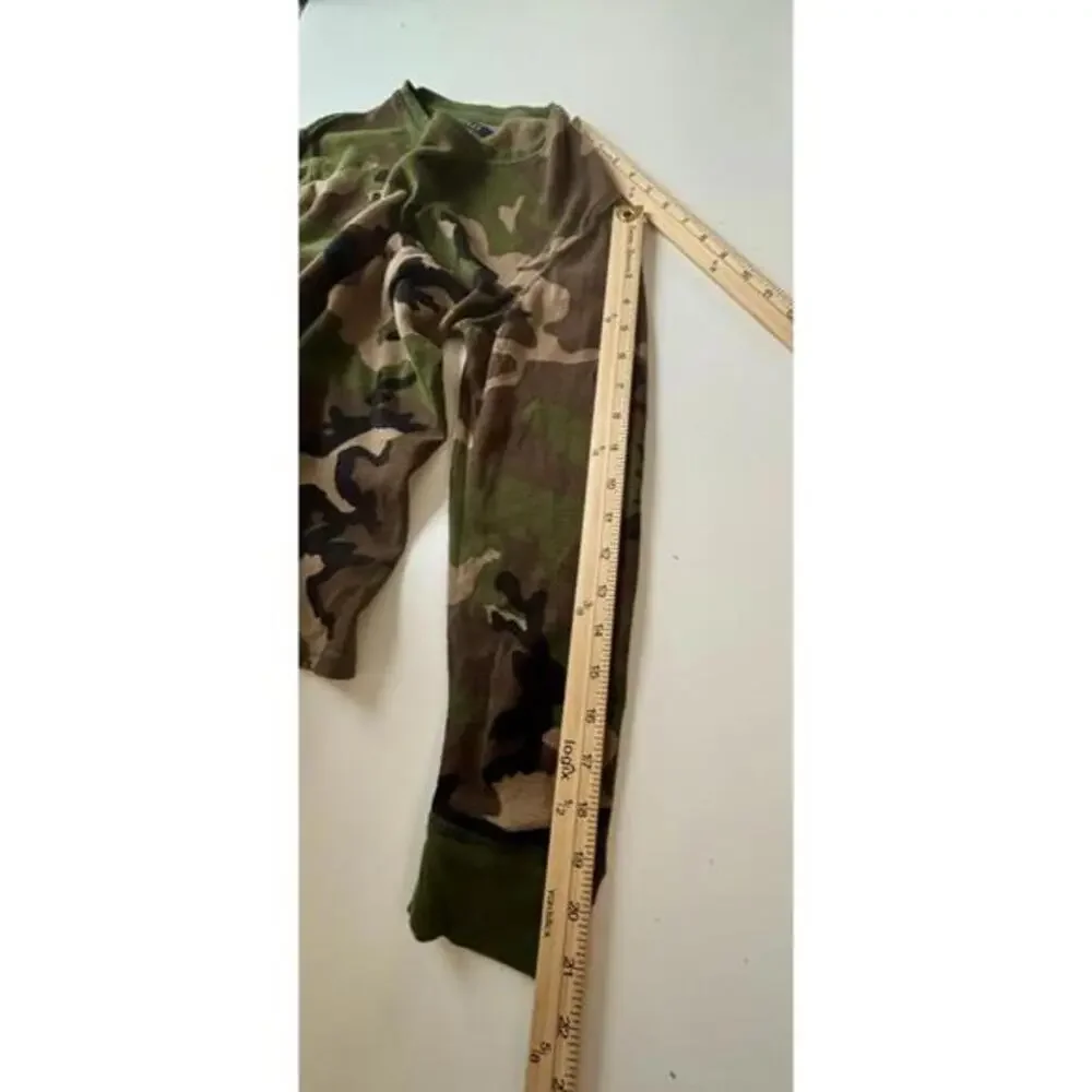 Polo Ralph Lauren Thermal Waffle Knit Camo Pajama Top Sz S Sleepwear Old Money